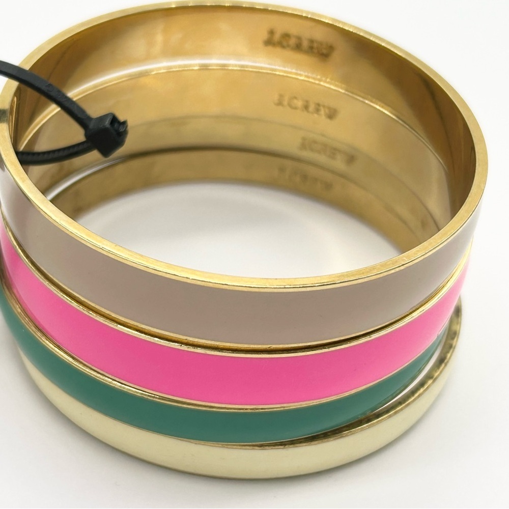J. Crew Lot of 4 Bangle Bracelets 1 NWT - Picture 2 of 4